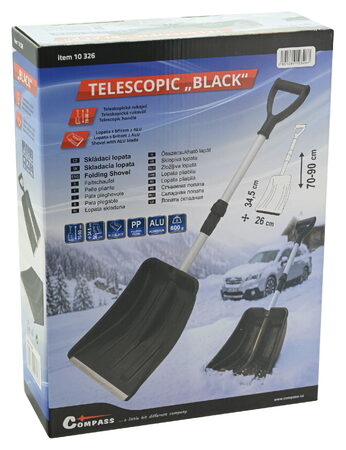 Lopata na sníh teleskopická BLACK - 70-90 cm