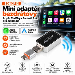 Mini adaptér bezdrátový Apple CarPlay / Android Auto pro autorádia