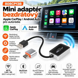 Mini adaptér bezdrátový Apple CarPlay / Android Auto pro autorádia