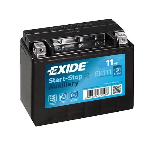 Autobaterie EXIDE Start-Stop Auxiliary 12V 11Ah 150A EK111