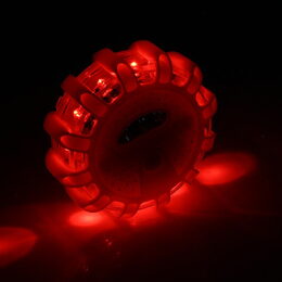LED výstražné světlo 3x AAA oranžové 15LED + baterka