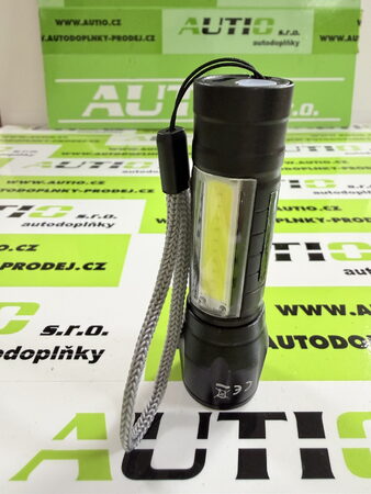 LED nabíjecí kapesní svítilna XPE 3W 120lm + COB 1W 100lm