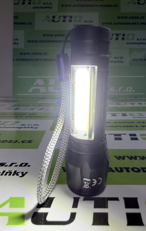 LED nabíjecí kapesní svítilna XPE 3W 120lm + COB 1W 100lm