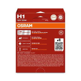 Autožárovky Osram H1 NIGHT BREAKER SILVER +100% - 2ks