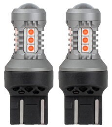 LED žárovky W21/5W červená, 15SMD 3030 12/24V - 2ks