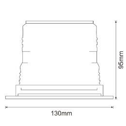 LED maják oranžový 12/24V 40LED magnet, ECE R10 R65 130x95mm
