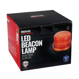 LED maják oranžový 12/24V 40LED magnet, ECE R10 R65 130x95mm