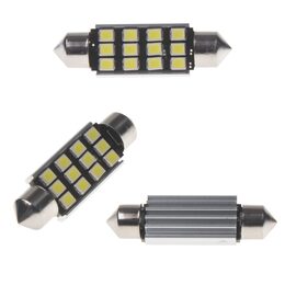 LED žárovka 12V s paticí sufit (42mm), 12LED/2835S