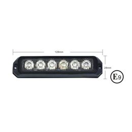 x PREDATOR 6x3W LED, 12-24V, oranžový, ECE R65