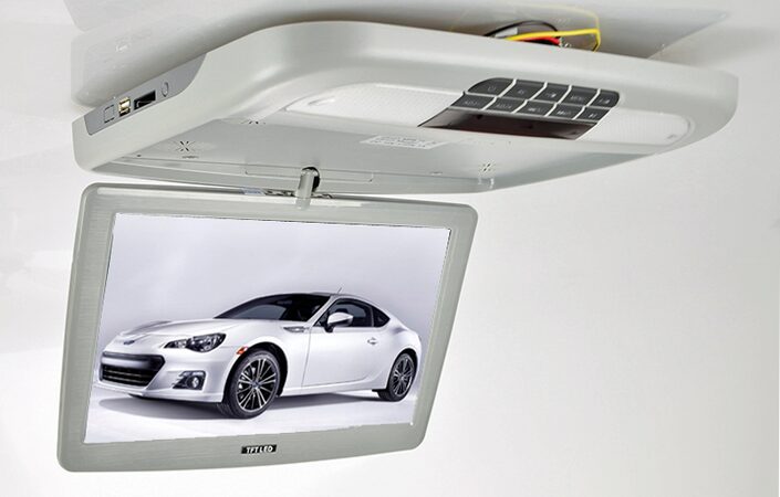 Stropní monitor 11,6"šedý s DVD/SD/USB
