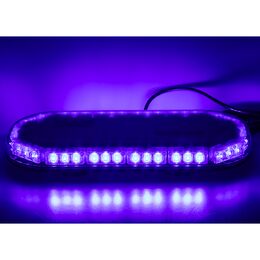 SLIM rampa modrá, 42LEDx3W, magnet, 12-24V, 365mm, ECE R10
