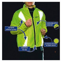 Reflexní bunda L žlutá S.O.R.