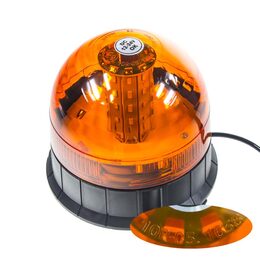 LED maják, 12-24V, 40x 5730SMD LED, oranžový magnet, ECE R10