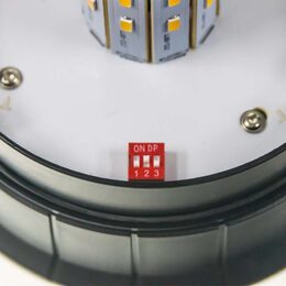 LED maják, 12-24V, 40x 5730SMD LED, oranžový magnet, ECE R10