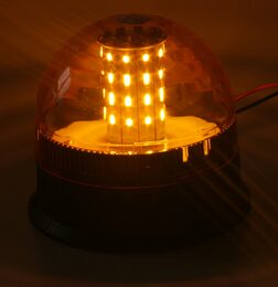 x LED maják, 12-24V, 40x 5730SMD LED, oranžový na držák, ECE R65