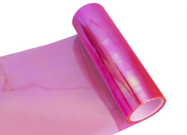 Transparentní fólie na světla - chameleon růžová