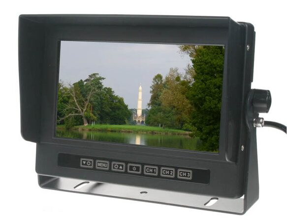 Monitor 7" prachotěsný/voděodolný/nárazu odolný, 3x4PIN vstup