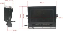 Monitor 7" prachotěsný/voděodolný/nárazu odolný, 3x4PIN vstup