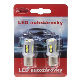LED BAU15s bílá, 12-24V, 30LED/4014SMD