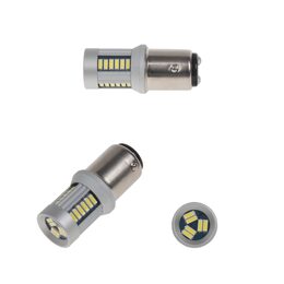 LED BAY15d (dvouvlákno) bílá, 12-24V, 30LED/4014SMD
