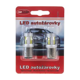 LED BAZ15d (dvouvlákno) bílá, 12-24V, 30LED/4014SMD