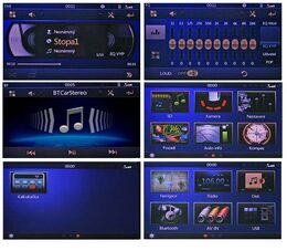 Autorádio pro VW, Škoda s 7" LCD, GPS, zelené, ČESKÉ MENU