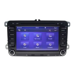 Autorádio pro VW, Škoda s 7" LCD, GPS, zelené, ČESKÉ MENU