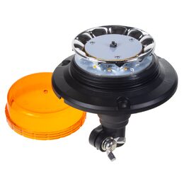 LED maják, 12-24V, 12x3W oranžový na držák, ECE R65