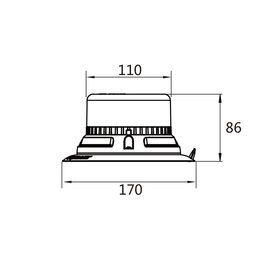 PROFI LED maják 12-24V 12x3W oranžový magnet 133x76mm, ECE R65