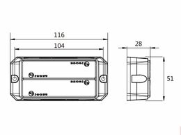 PROFI DUAL výstražné LED světlo vnější, 12-24V, oranžové, ECE R65