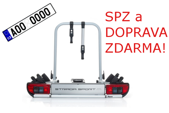 Nosič 2 kol Atera STRADA Sport 2 na tažné zařízení DOPRAVA a SPZ ZDARMA