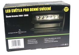 LED světla pro denní svícení Škoda Octavia 2004-08, ECE
