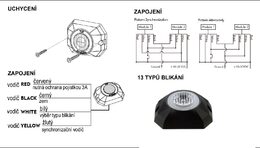 PROFI výstražné LED světlo vnější, 12-24V, modré, ECE R65