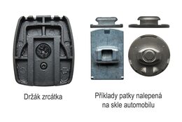 Monitor ve zpětném stmívacím zrcátku Audi, VW, Škoda, Renault, Peugeot, Citroen AK-043LAD