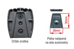 Monitor ve zpětném zrcátku Fiat, Citroen, Peugeot,  AK-043LA