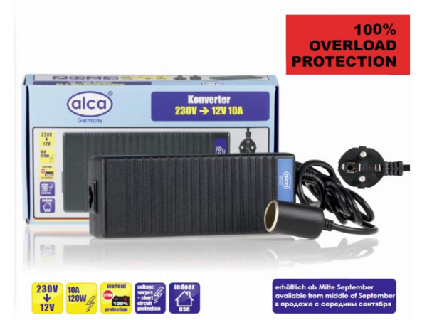 Měnič napětí ALCA 230/12V (10A 120W)