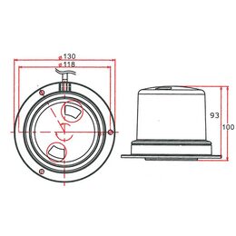 x PROFI LED maják 12-24V 36x1W oranžový ECE R65 130x90 mm