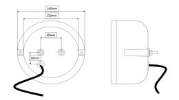 LED sdružená lampa zadní 12-24V, ECE