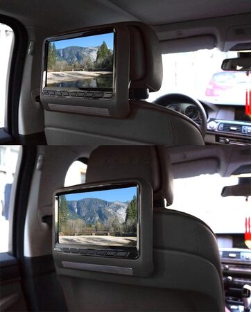 DVD/SD/USB/HDMI monitor 9" s držákem na opěrku béžový