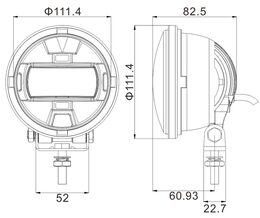 x PROFI LED výstražný pruh 10-80V 15W modrý 111mm