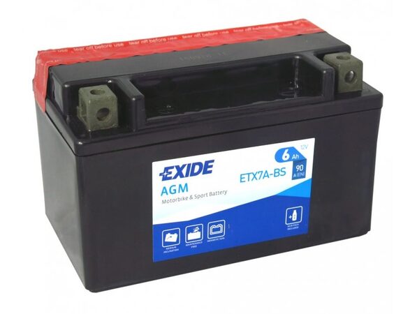 Motobaterie EXIDE BIKE Maintenance Free 6Ah, 12V, YTX7A-BS