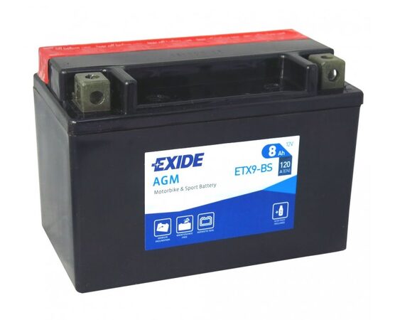 Motobaterie EXIDE BIKE Maintenance Free 8Ah, 12V, YTX9-BS