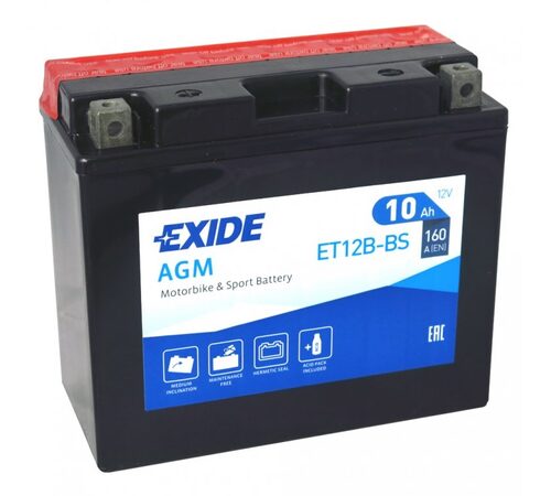 Motobaterie EXIDE BIKE Maintenance Free 10Ah, 12V, YT12B-BS