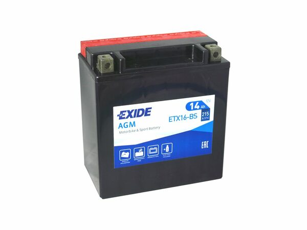 Motobaterie EXIDE BIKE Maintenance Free 14Ah, 12V, YTX16-BS