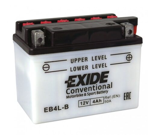 Motobaterie EXIDE BIKE Conventional 4Ah, 12V, YB4L-B