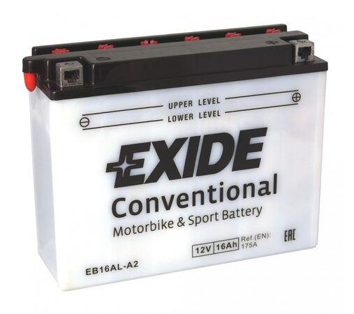 Motobaterie EXIDE BIKE Conventional 16Ah, 12V, YB16AL-A2