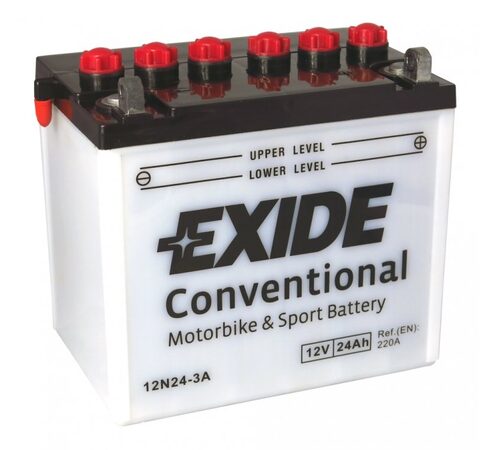 Motobaterie EXIDE BIKE Conventional 24Ah, 12V, 12N24-3A