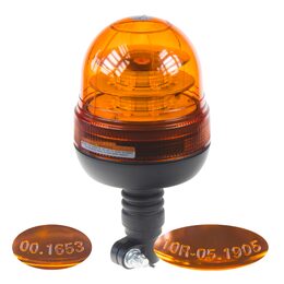 x LED maják, 12-24V, 16x3W, oranžový na držák, ECE R65