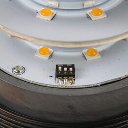 x LED maják, 12-24V, 16x3W, oranžový na držák, ECE R65