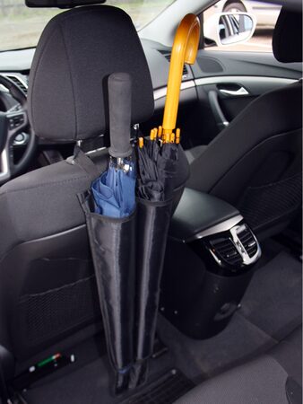 Držák deštníků do auta - rozměry (výška 61 cm x 23 cm)